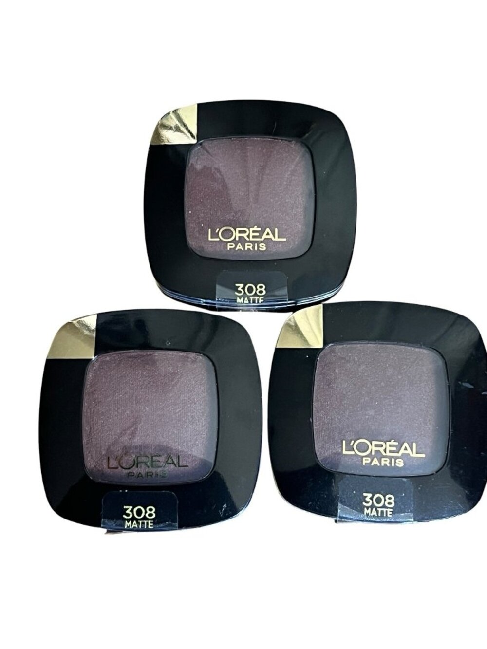 3X L'Oreal Paris Colour Riche Monos Eyeshadow Matte Ison Ave 308, earthy brown